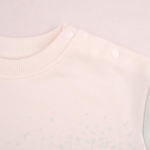 棉果果秋季新品女童春秋款简约百搭清新圆领套头卫衣M322180224432 商品图1