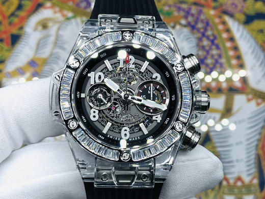 透明宇舶BIG BANG系列411.NM.1170.RX腕表，7750机芯机械改装HUB1241Unico 表径45.5毫米 振频28800 动力，男士腕表 商品图12