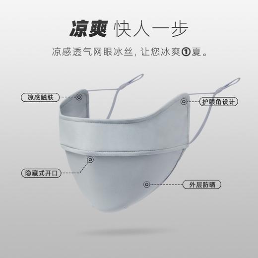 【YW】无忧购夏季防紫外线遮阳护眼角原纱冰丝锦纶防晒口罩4447（截单后7天发货) 商品图1
