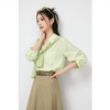 【商场同款】诗凡黎绿色条纹薄荷曼波衬衫2024夏新款女3F4520431 商品缩略图2
