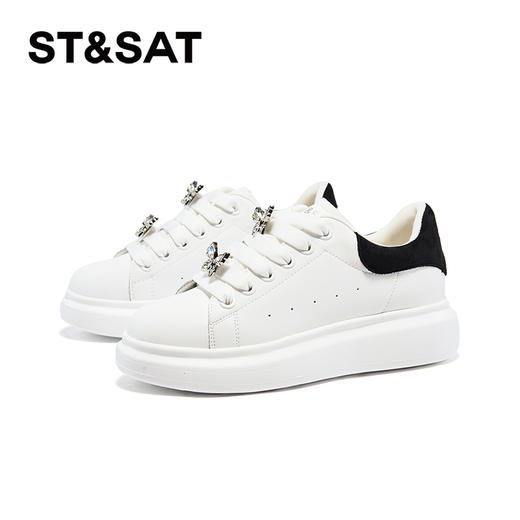 星期六闪烁蝴蝶厚底小白鞋SSC3112072 商品图4