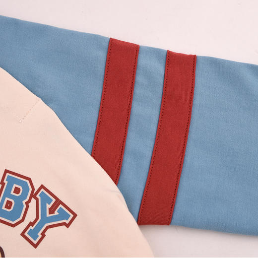 棉果果秋季新品男童春秋款简约百搭撞色小毛圈圆领套头卫衣M312180224459 商品图2