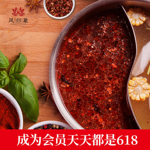 凤归巢 清油火锅底料 200g袋 麻辣烫香锅冒菜酸辣粉调料 多用火锅底料 一料多用 商品图5