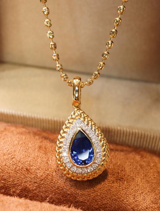 0.92ct 蓝宝石吊坠 商品图4