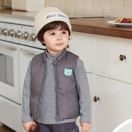 棉果果秋季新品男童秋冬保暖羽绒马甲M312171924491 商品图0