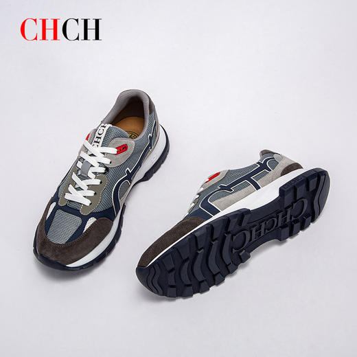 CHCH24春夏新品牛皮拼接时尚大气男士休闲平衡鞋CO1A2011 商品图4