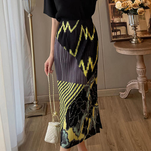 夏季度假花色仙女裙松紧腰弹力大_ym 商品图10