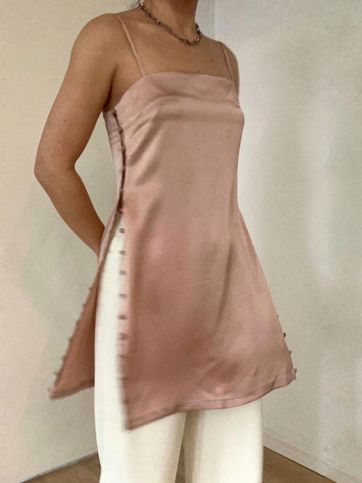 LCM｜Midnight Muse Long TOP / mini Dress [ 双侧全开衩真丝短裙 可搭配下装 秒变TOP ] 【定制尺码加收10%定制费】 商品图2