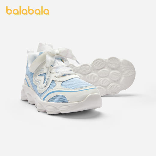 巴拉巴拉童鞋女童轻便跑步鞋儿童运动鞋秋新款透气网布鞋甜美 商品图1