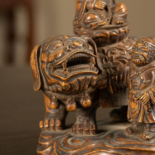 清 黄杨木雕番人进宝摆件 商品图2