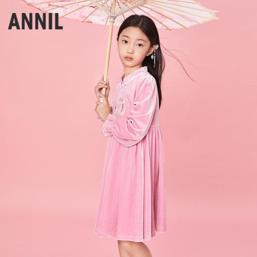 女童长袖连衣裙秋季新款安奈儿童装实体店同款AG333675 商品图1