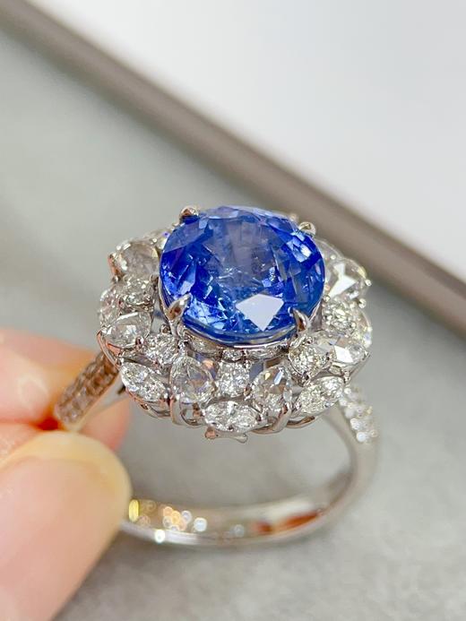 4.56ct 蓝宝石戒指吊坠 商品图1