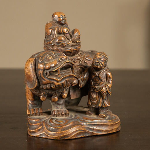 清 黄杨木雕番人进宝摆件 商品图4