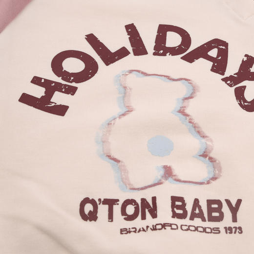 棉果果秋季新品女童春秋款简约百搭撞色圆领套头卫衣M322180224414 商品图1