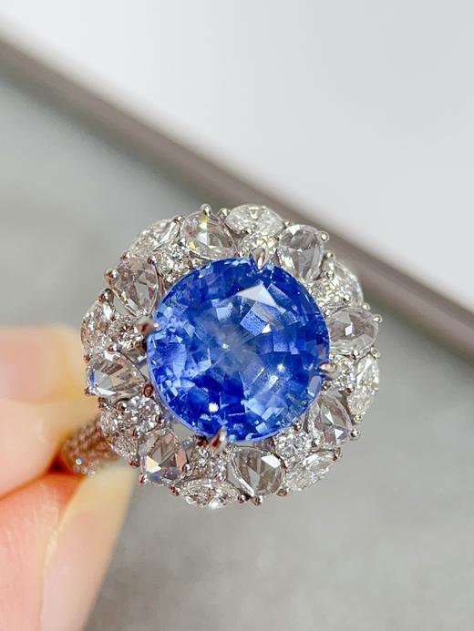 4.56ct 蓝宝石戒指吊坠 商品图0