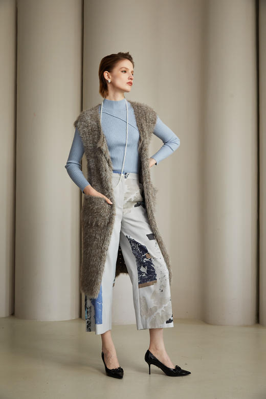 SAFICOO 时尚百搭 半高领修身长袖毛织衫 商品图1