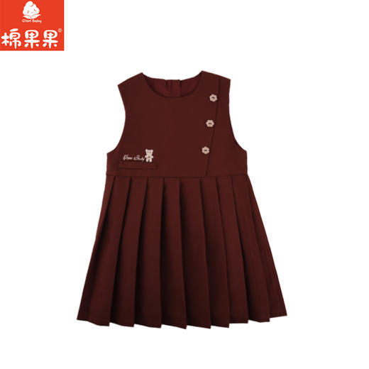 棉果果秋季新品女童春秋款百搭连衣裙背心裙M322702424420 商品图1