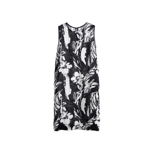 * 绽放489朵【黑白灰系列·女主角】宽松微A显瘦亚麻圆领无袖背心裙 商品图4