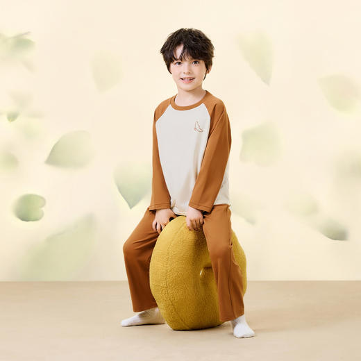 【植物芯呼吸棉】迷你巴拉男女童亲肤棉弹家居服套装宝宝睡衣 商品图2