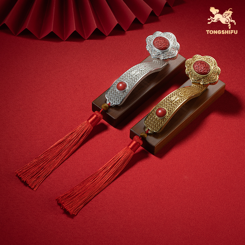 铜师傅《花丝如意》客厅中式解压把玩装饰品七夕礼物礼品桌面摆件