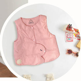 棉果果秋季新品女童秋冬保暖卡通可爱羽绒马甲M322171924425