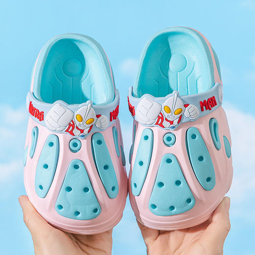 【正版经典，奥特出击！】奥特曼EVA洞洞鞋 夏季新款 中大童男孩 软底宝宝室内 居家儿童拖鞋-QQ 商品图7