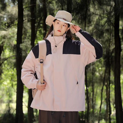 情侣外套男女冲锋衣春秋季2024新款休闲连帽户外青年学生夹克上衣 商品图2