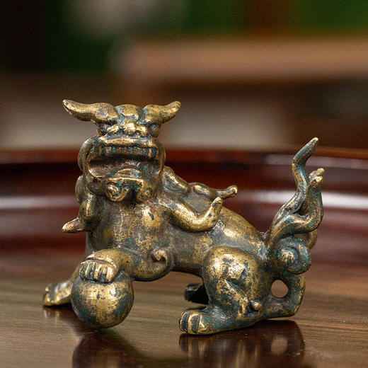 清 铜狮子摆件 商品图0