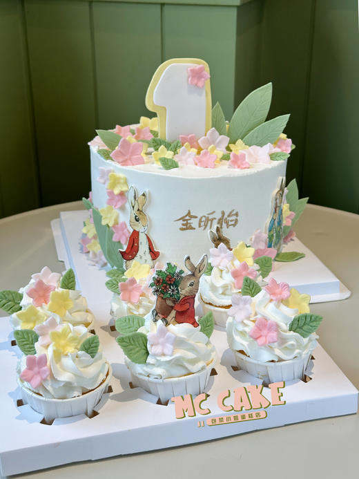 彼得兔主题周岁 数字蛋糕/纸杯蛋糕 商品图2