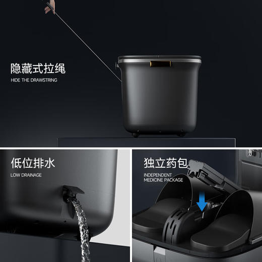 凯诗捷（KASJ）泡脚桶足浴洗脚盆全自动气囊按摩恒温加热洗脚桶足疗盆 节日礼物送长辈礼品 K2灰 商品图6