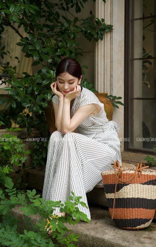 【门店同款】ENJOY夏季自然-设计感条纹无袖上衣 158698921 商品图5