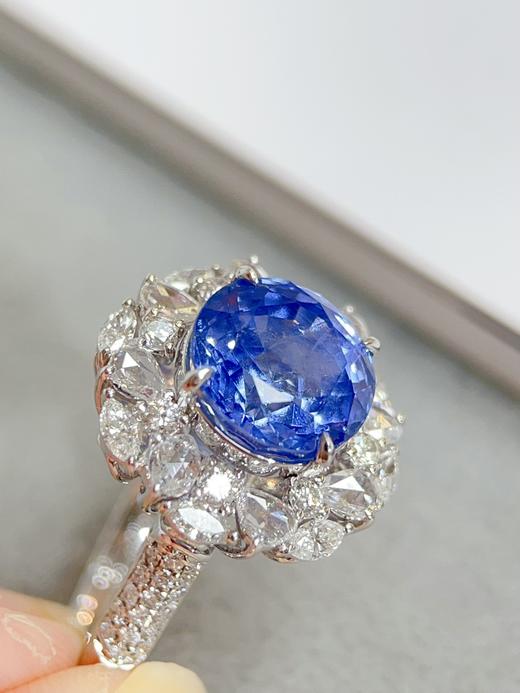 4.56ct 蓝宝石戒指吊坠 商品图4