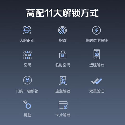 海尔（Haier）人脸识别指纹锁电子锁密码门锁入户门防盗门家用智能门锁HFD-P50-CA 商品图1