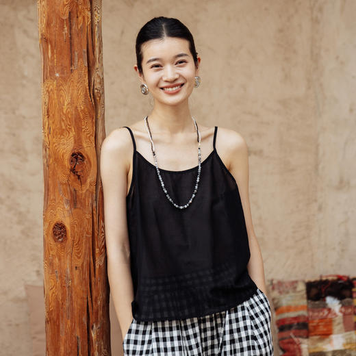 绽放464-385朵【黑白灰系列·木耳】丝绵花边长袖防晒小衫吊带 商品图2