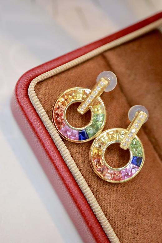 4.22ct 蓝宝石耳环 商品图4