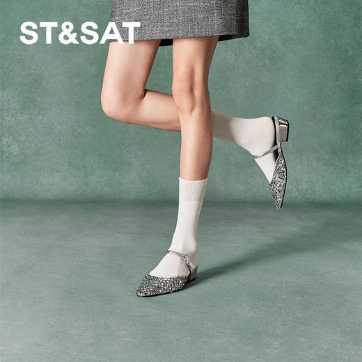 星期六璀璨亮片中后空穆勒拖SSC3114049 商品图2