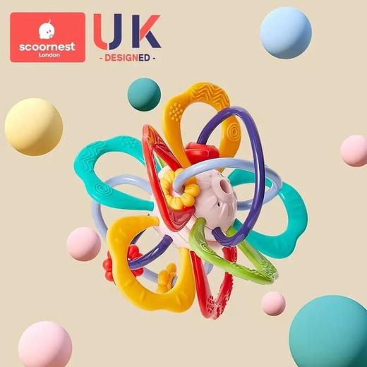 科巢曼哈顿手抓球牙胶磨牙棒婴儿宝宝4-6个月咬胶硅胶玩具可咬 商品图8