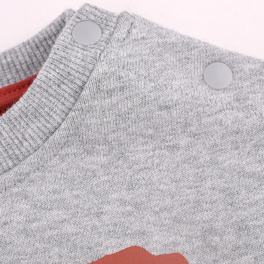 棉果果秋季新品男童春秋款简约百搭休闲纯棉圆领套头卫衣M312180224458 商品图1