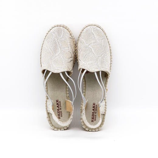 断码特价38码——西班牙原产手工制作时尚轻便超舒适女款坡跟草编鞋511LY-银白色 商品图5