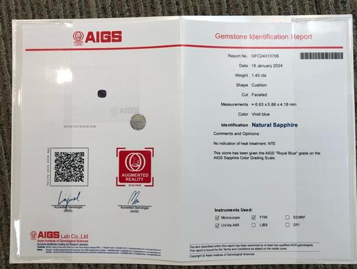 1.40ct 蓝宝石戒指 商品图5