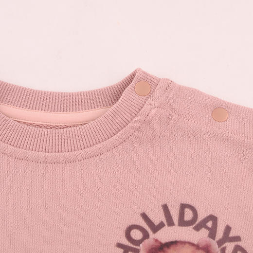 棉果果秋季新品女童春秋款简约百搭撞色拼接圆领套头卫衣M322180224415 商品图2