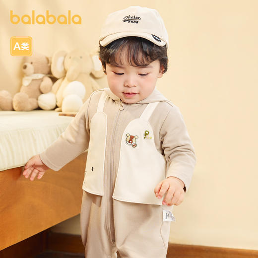 【绘本联名IP】巴拉巴拉婴儿连体衣秋装宝宝包屁衣新款假两件 商品图1