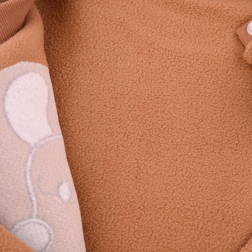 棉果果秋季新品男童秋冬加绒加厚卡通小狗爬服偏襟连体衣M312720424487 商品图4