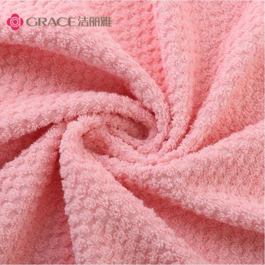 洁丽雅（Grace）浴巾家用纯棉 柔软吸水全棉大号毛巾浴巾 1*浴巾+2*毛巾组合装 （粉色） 商品图1