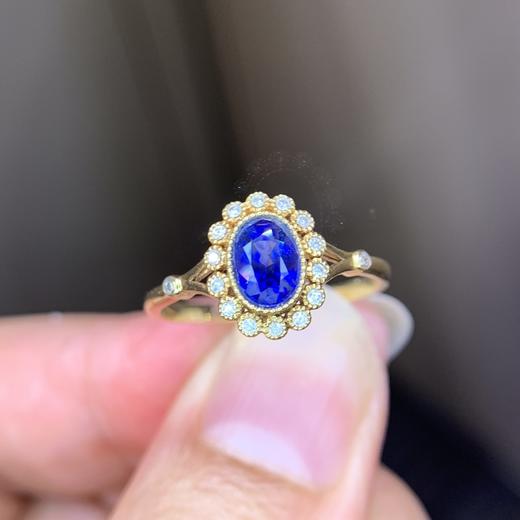 0.98ct 1.92g 蓝宝石戒指 商品图2