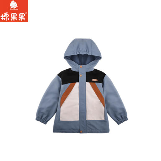 棉果果秋季新品男童加绒加厚摇粒绒防风保暖冲锋衣外套加绒保暖风衣M312100424471 商品图2