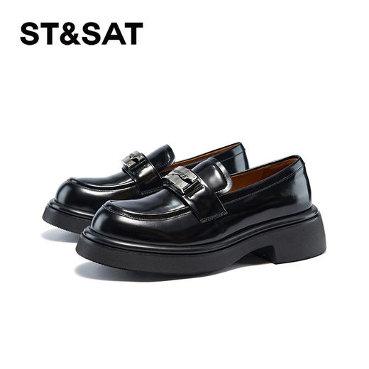 星期六英伦学院风复古擦色乐福鞋SSC3111119 商品图7