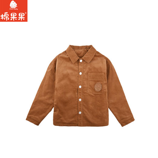 棉果果秋季新品男童加绒加厚洋气百搭条绒衬衫外套M312150224479 商品图1