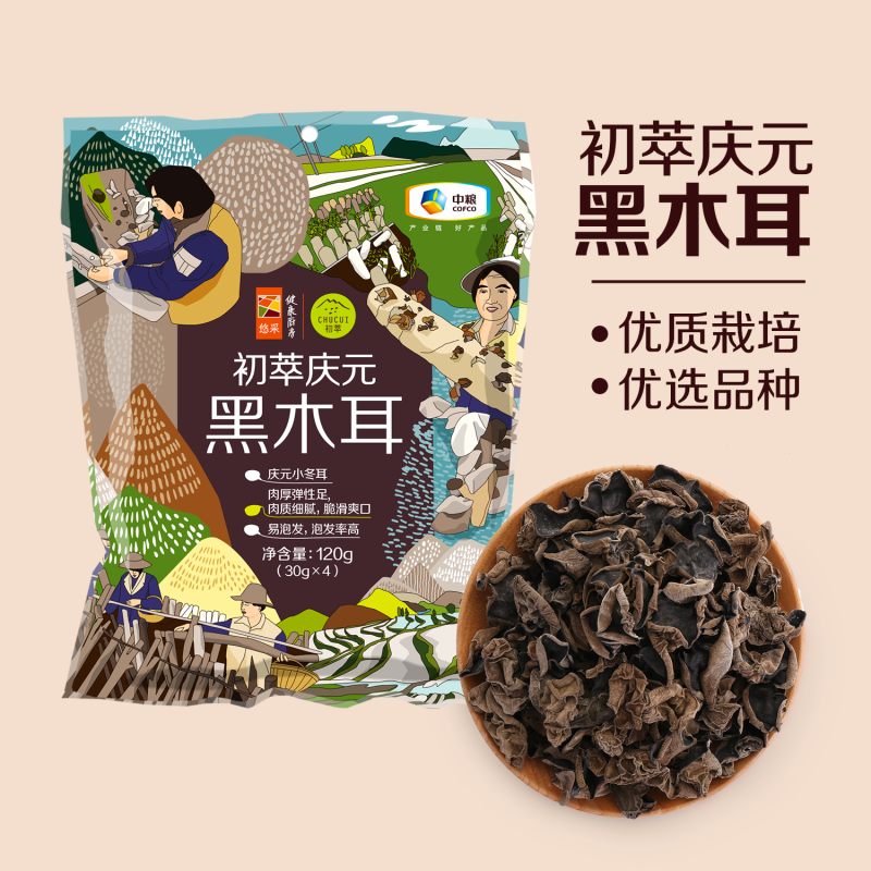 中粮初萃黑木耳120g