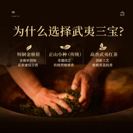 正山堂 金骏眉传统正山小种武夷红茶组合装 特级红茶茶叶90g/150g 商品图1